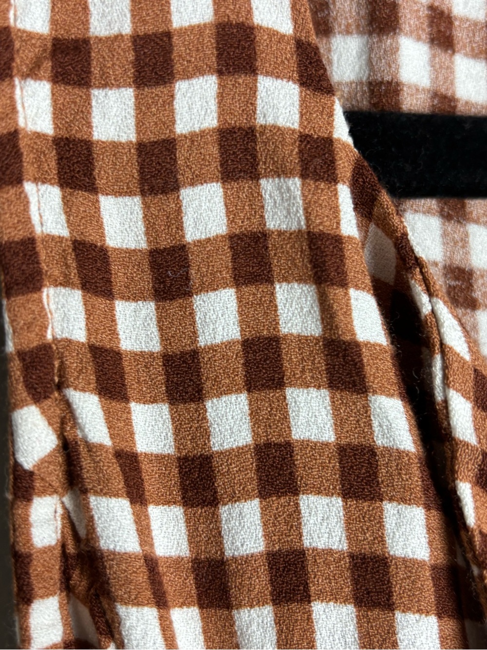 Reformation Brown and White Gingham Button-Front Tunic - Picture 6 of 11